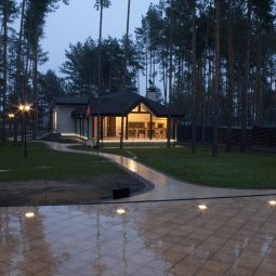 индикационная подсветка террасы встроенными светильниками