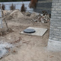 внешний вид колодца перед укладкой клинкера